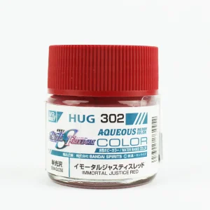 Mr.Hobby HUG-302, 10 ml. Immortal Justice Red Aqueous Gundam Maket Boyası