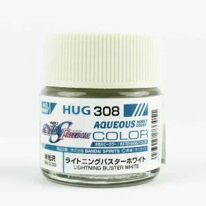 Mr.Hobby HUG-308, 10 ml. Lightning Buster White Aqueous Gundam Maket Boyası