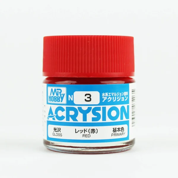 Mr.Hobby N-003, 10 ml. Red Acrysion Maket Boyası