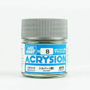 Mr.Hobby N-008, 10 ml. Silver Acrysion Maket Boyası