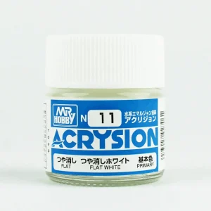 Mr.Hobby N-011, 10 ml. Flat White Acrysion Maket Boyası