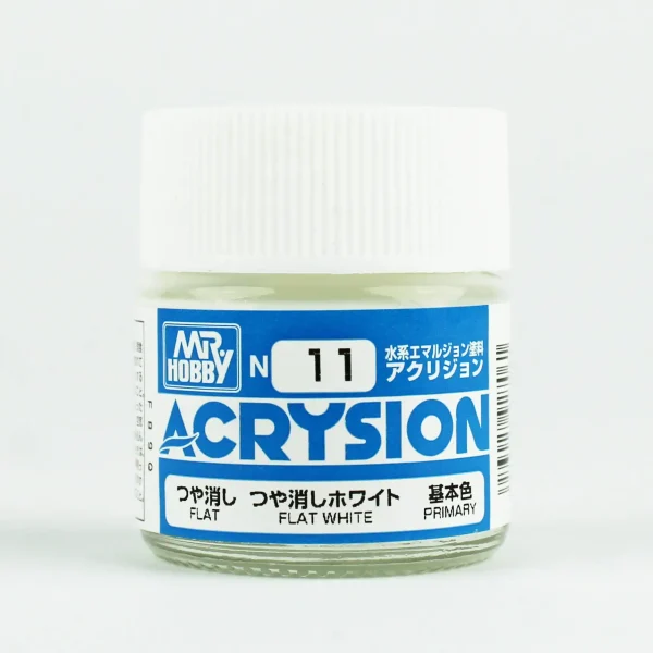 Mr.Hobby N-011, 10 ml. Flat White Acrysion Maket Boyası