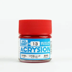 Mr.Hobby N-013, 10 ml. Flat Red Acrysion Maket Boyası