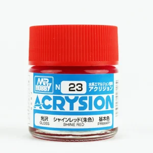 Mr.Hobby N-023, 10 ml. Shine Red Acrysion Maket Boyası