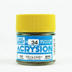 Mr.Hobby N-034, 10 ml. Cream Yellow Acrysion Maket Boyası