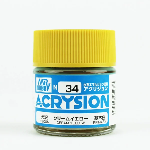 Mr.Hobby N-034, 10 ml. Cream Yellow Acrysion Maket Boyası