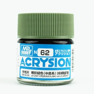 Mr.Hobby N-062, 10 ml. IJN Gray Green Nakajima Acrysion Maket Boyası