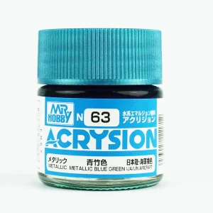 Mr.Hobby N-063, 10 ml. Metallic Blue Green Acrysion Maket Boyası