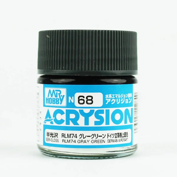 Mr.Hobby N-068, 10 ml. RLM74 Gray Green Acrysion Maket Boyası