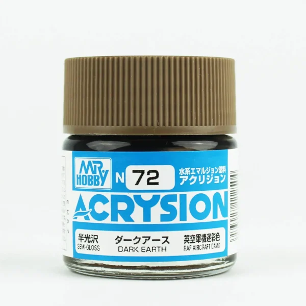 Mr.Hobby N-072, 10 ml. Dark Earth Acrysion Maket Boyası