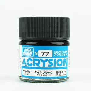 Mr.Hobby N-077, 10 ml. Tire Black Acrysion Maket Boyası