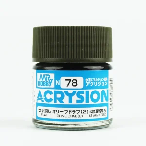 Mr.Hobby N-078, 10 ml. Olive Drab 2 Acrysion Maket Boyası