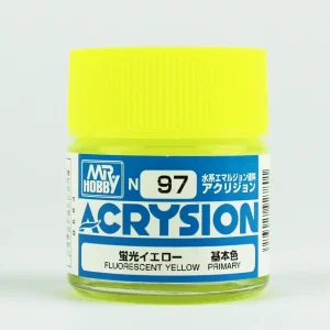 Mr.Hobby N-097, 10 ml. Fluorescent Yellow Acrysion Maket Boyası