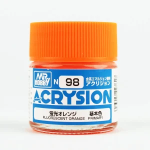 Mr.Hobby N-098, 10 ml. Fluorescent Orange Acrysion Maket Boyası