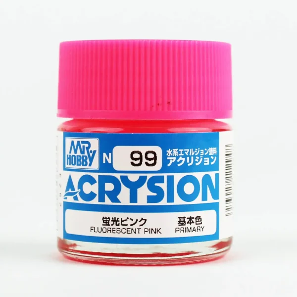 Mr.Hobby N-099, 10 ml. Fluorescent Pink Acrysion Maket Boyası