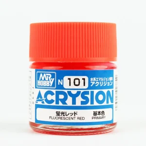 Mr.Hobby N-101, 10 ml. Fluorescent Red Acrysion Maket Boyası