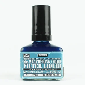 Mr.Hobby WC-09, 40 ml. Filter Liquid Shade Blue Eskitme Maket Boyası