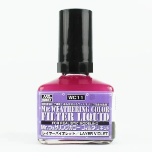 Mr.Hobby WC-11, 40 ml. Filter Liquid Layer Violet Eskitme Maket Boyası