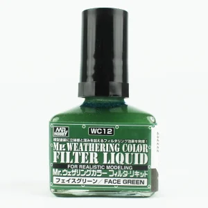Mr.Hobby WC-12, 40 ml. Filter Liquid Face Green Eskitme Maket Boyası
