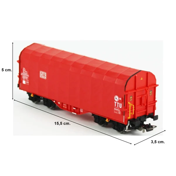 Piko 24611, 1/87 Shimmns Kayar Brandalı DB AG 6.Dönem Yük Vagonu Modeli - Görsel 5
