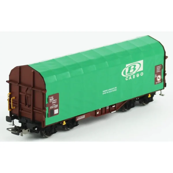 Piko 24621, 1/87 B Cargo Kayar Muşambalı SNCB 6.Dönem Yük Vagonu Modeli - Görsel 2