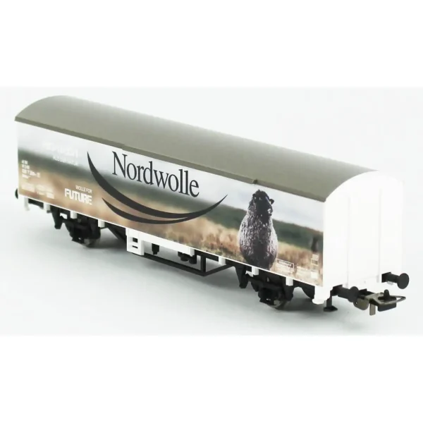 Piko 27705, 1/87 Nordwolle Kapalı Kasa DB 6.Dönem Yük Vagonu Modeli