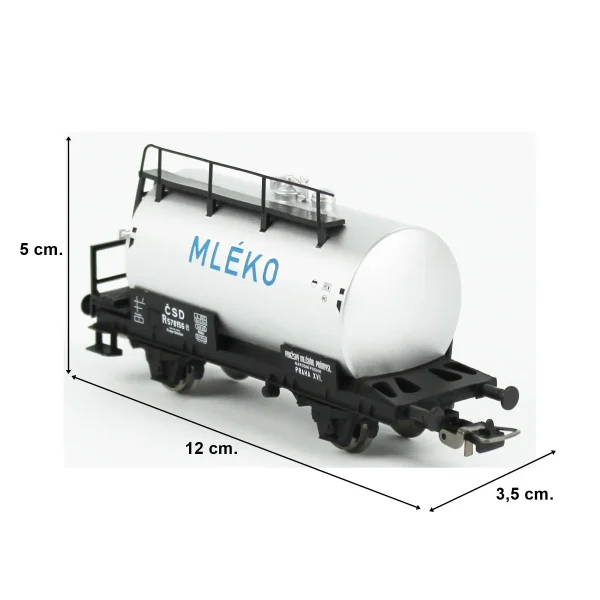 Piko 27717, 1/87 MLEKO Tanklı CSD 3.Dönem Yük Vagonu Modeli - Görsel 5