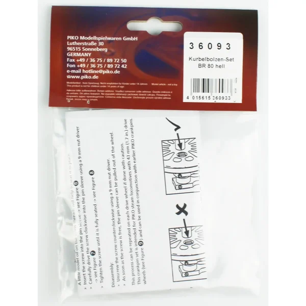 Piko 36093, 1/22,5 GER: Tampon Seti BR 80 için 3 set - Görsel 2