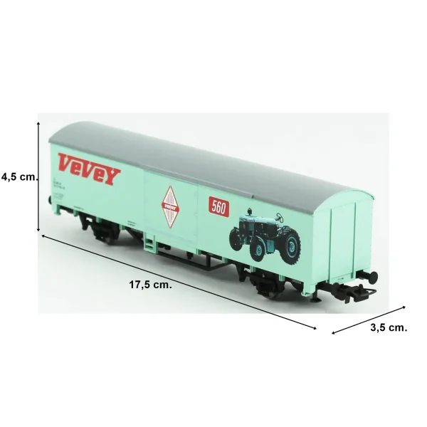 Piko 54306, 1/87 Vevey Kapalı Kasalı SBB 3.Dönem Yük Vagonu Modeli - Görsel 5