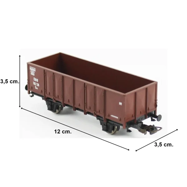 Piko 54308, 1/87 Omu Yüksek ve Açık Kasalı ÖBB 3.Dönem Yük Vagonu Modeli - Görsel 5
