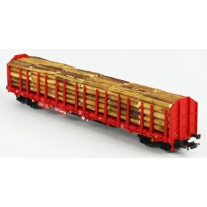 Piko 54339, 1/87 Roos-t642 Tomruk Taşıyan DB AG 5.Dönem Yük Vagonu Modeli
