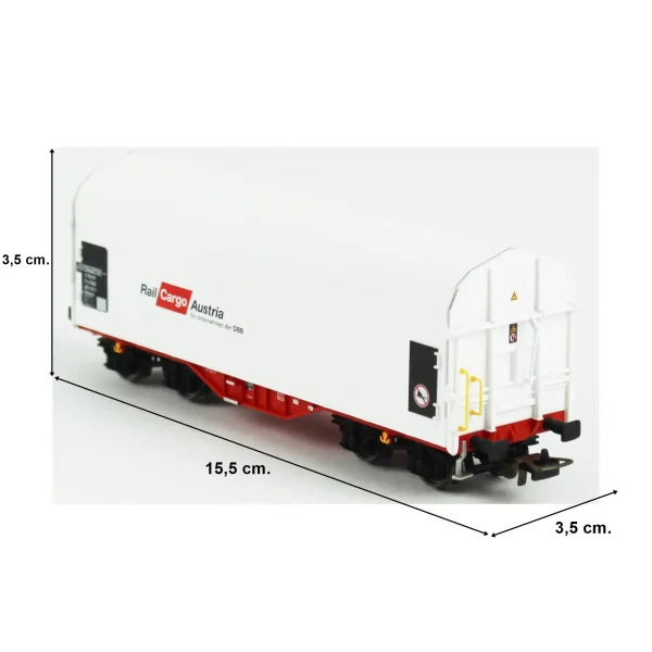 Piko 54589, 1/87 Yanı Açılan Brandalı Rail Cargo Austria 4.Dönem Yük Vagonu Modeli - Görsel 5