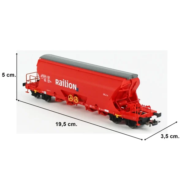 Piko 54639, 1/87 Tanoos Kendini Boşaltan Orta Boy Railion NS 6.Dönem Yük Vagonu Modeli - Görsel 5