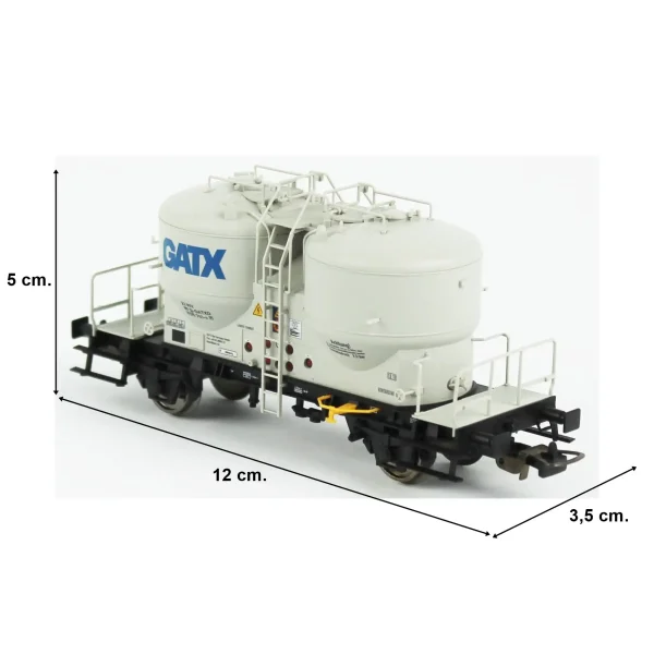Piko 54698, 1/87 GATX Çimento Silolo 5.Dönem Yük Vagonu Modeli - Görsel 5