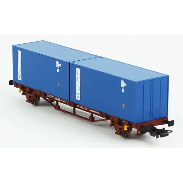 Piko 58755, 1/87 2x20 lik Konteynerli FS 4.Dönem Yük Vagonu Modeli