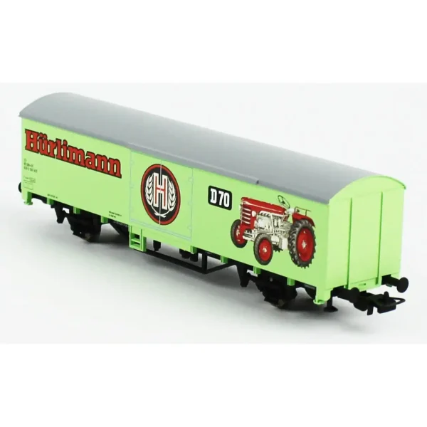 Piko 58799, 1/87 Hürlimann Traktoren Kapalı Kasa SBB 6.Dönem Yük Vagonu Modeli - Görsel 3