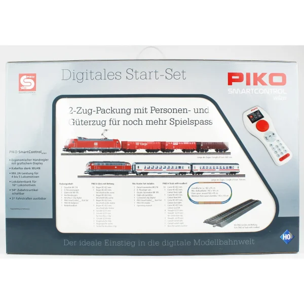 Piko 59014, 1/87 SmartControl WLAN 218 Dizel ve 185 Elektrikli Lokomotif Model Tren Seti