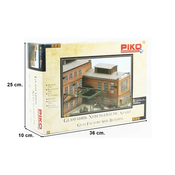 Piko 61117, 1/87 Cam Fabrikası Yan Binası Plastik Maketi - Görsel 3