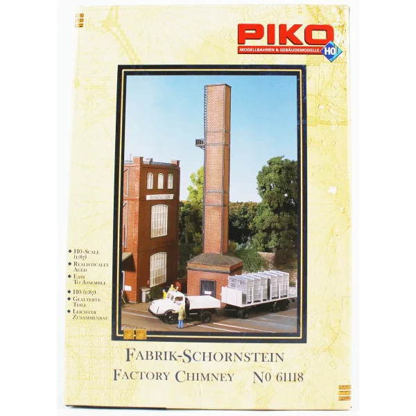 Piko 61118, 1/87 Cam Fabrikası Bacası Plastik Maketi