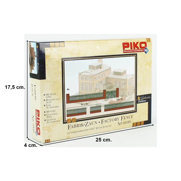 Piko 61120, 1/87 Cam Fabrikası Etrafı Çit Duvarı Plastik Maketi - Görsel 4