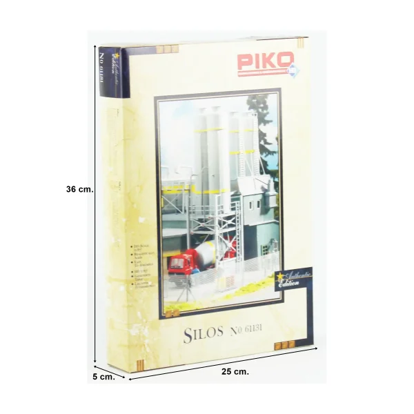 Piko 61131, 1/87 Beton Santralı Çimento Siloları Plastik Maketi - Görsel 4