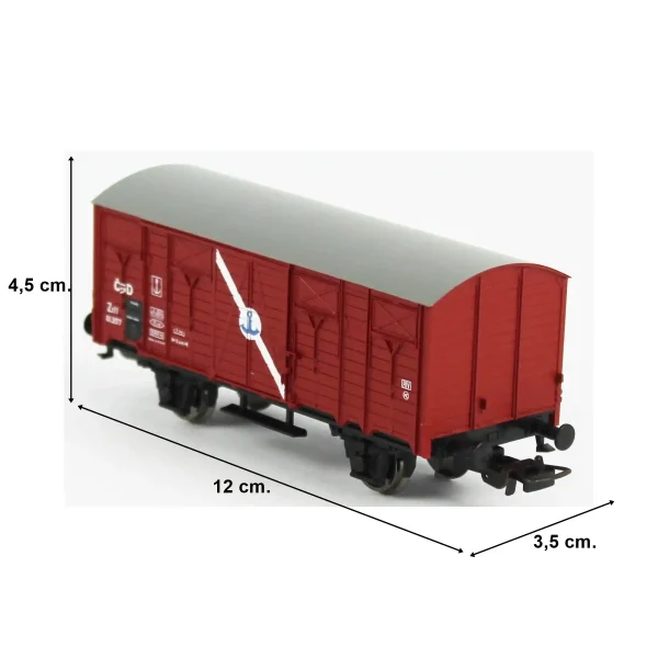 Piko 97160, 1/87 Kapalı Kasalı CSD 3.Dönem Yük Vagonu Modeli - Görsel 5