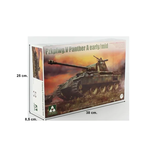 Takom 2175, 1/35 Pzkpfwg.V Panther A Orta Sınıf Erken-Orta Dönem Tankı Plastik Maketi - Görsel 5