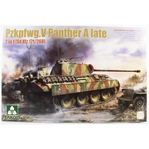 Takom 2176, 1/35 Pzkpfwg.V Panther A Orta Sınıf Geç Dönem Tankı( 2 in 1 [Sd.Kfz.171/268]) Plastik Maketi