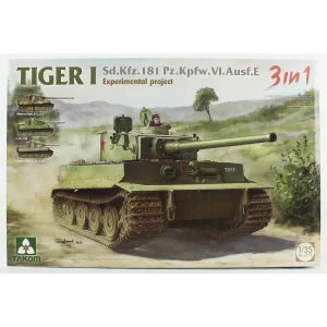 Takom 2192, 1/35 TIGER I Sd.Kfz.181 Pz.Kpfw.VI.Ausf.E Ağır Tankı (Experimental project 3 in 1) Plastik Maketi