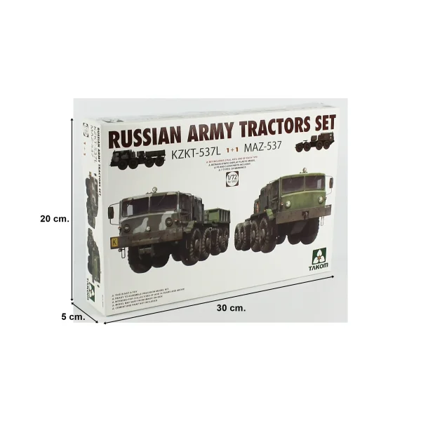 Takom 5003, 1/72 Rus Ordusu KZKT-537L ve MAZ-537 Çekici Seti Plastik Maketi - Görsel 5