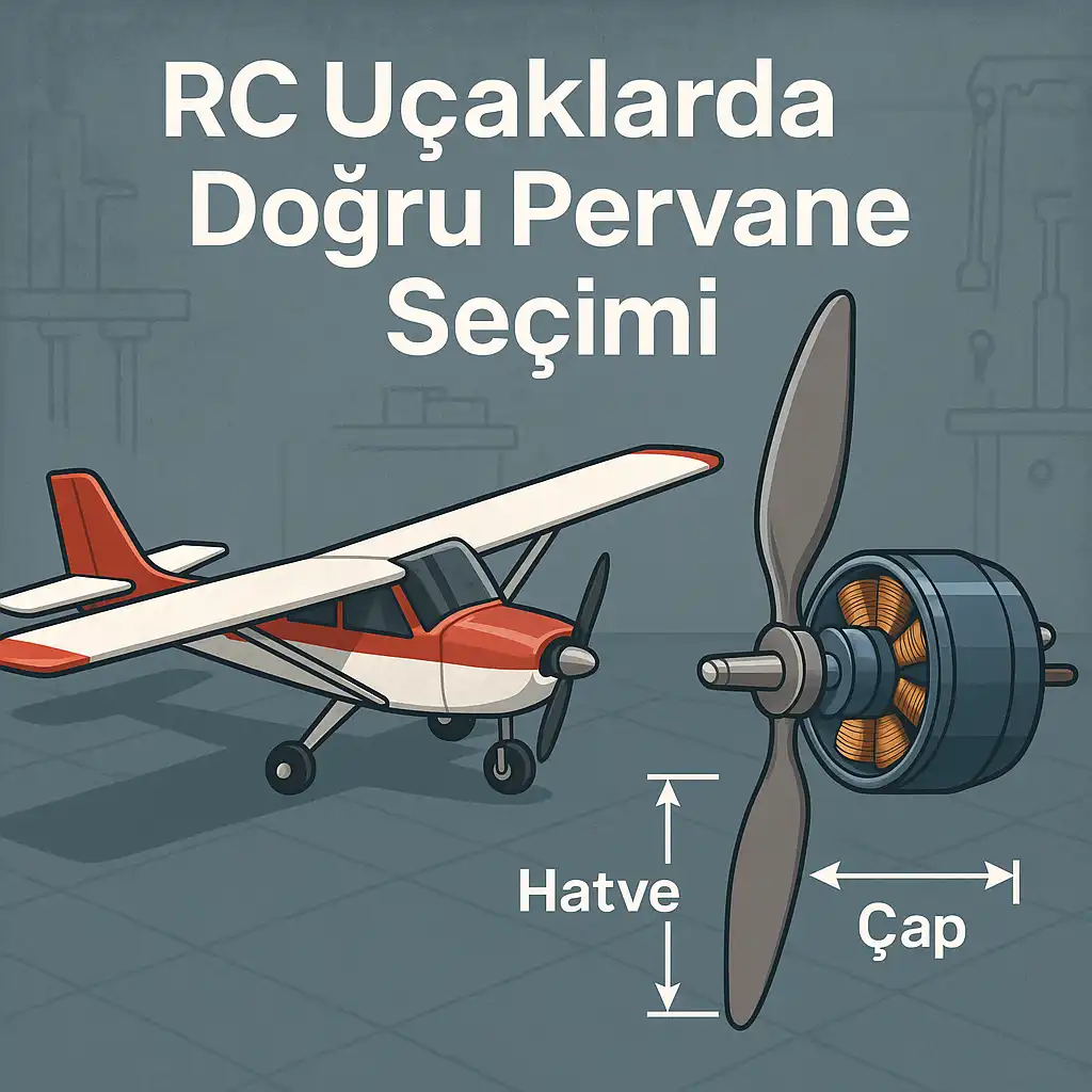 RC uçaklarda doğru pervane seçimi örneği