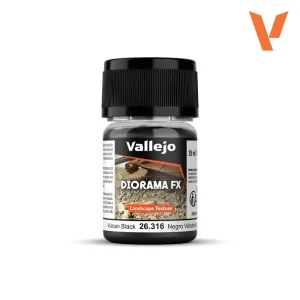 Vallejo 26316, 60 gr. Vulcan Black 0.1 - 0.6 mm. Küçük Taneli Yüzey Dokusu