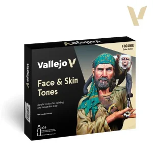 Vallejo 70258, 16x18 ml. Face Skin Tones Boya Seti
