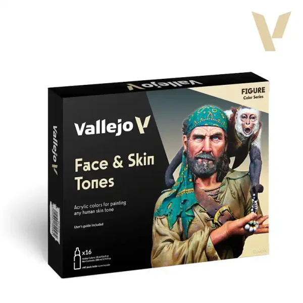 Vallejo 70258, 16x18 ml. Face Skin Tones Boya Seti